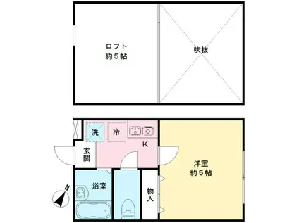 サニーコート南阿佐谷(1K/2階)の間取り写真