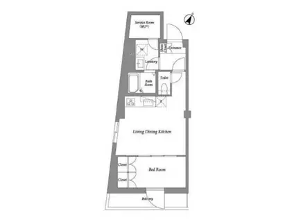 ザ・レジデンス用賀(1SLDK/3階)の間取り写真