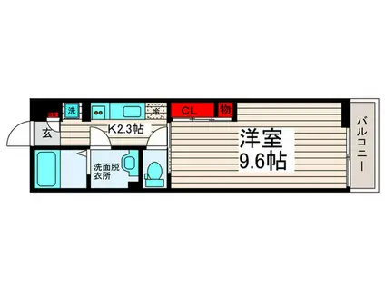 リブリ・グランディール西新井II(1K/1階)の間取り写真