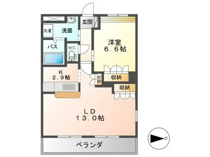 グランピア(1LDK/3階)の間取り写真