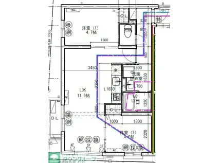 エルファーロ大岡山II(2LDK/2階)の間取り写真