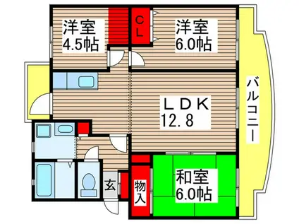 アップサイドマンション(3LDK/3階)の間取り写真