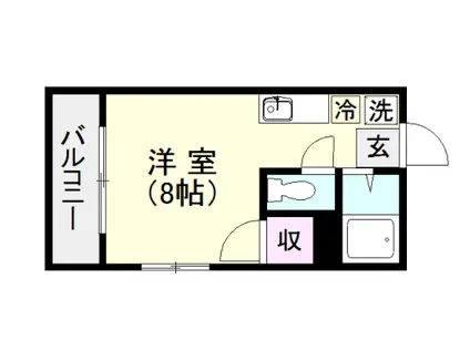 OAK VILLA KAGOSHIMA 5TH(ワンルーム/5階)の間取り写真