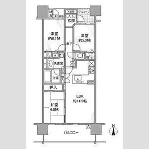 サンマンションアトレ高蔵寺駅前(3LDK/7階)の間取り写真
