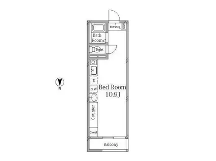 MQUARTO谷塚(ワンルーム/3階)の間取り写真