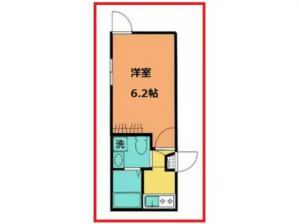 ナノケア西新井(1K/2階)の間取り写真