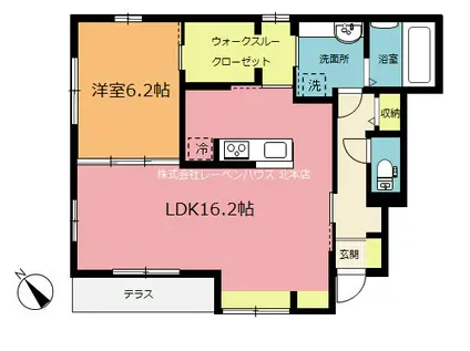 グランヴェールIII(1LDK/1階)の間取り写真