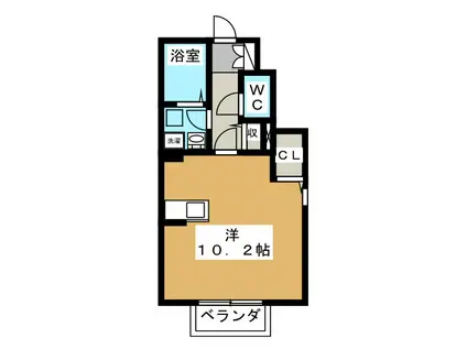 OLIVIER ODORANT(ワンルーム/1階)の間取り写真