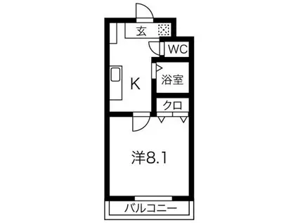 グラーツィア東灘(1K/3階)の間取り写真