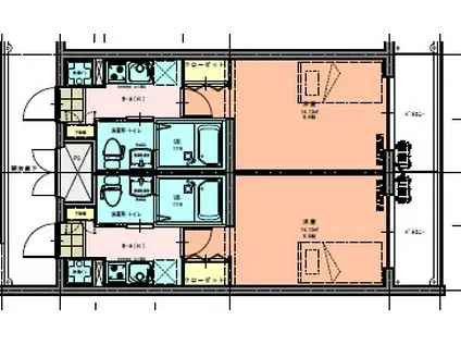 TOP HILLS NARITA(1K/2階)の間取り写真