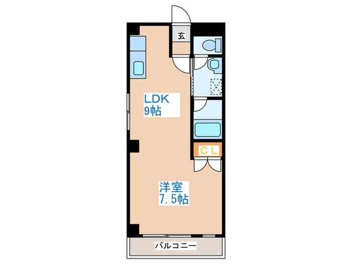 琴似1・6マンション(1LDK/4階)の間取り写真
