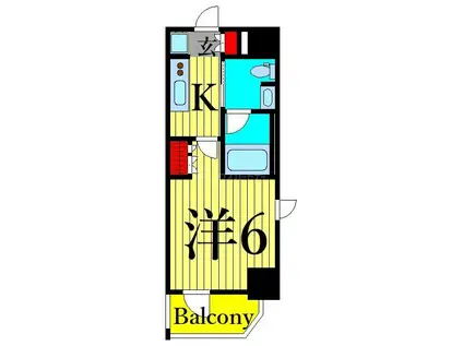 BPRレジデンス青砥(1K/9階)の間取り写真