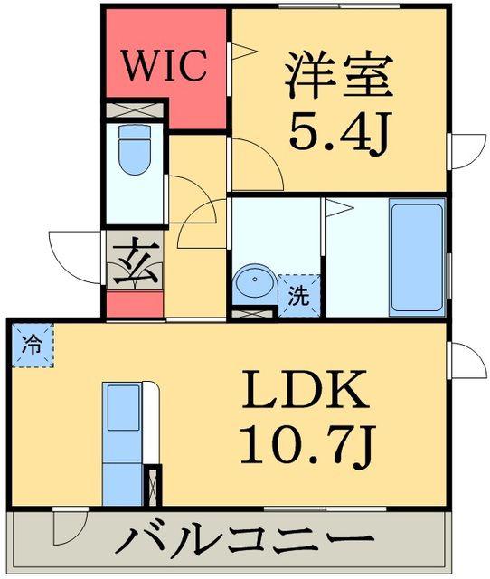 PARK HILLS MIYAKO A(1LDK/3階)の間取り写真