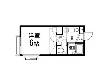 ロフティー子平町II(1K/2階)の間取り写真