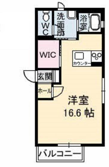 リーベンステージ出汐(ワンルーム/3階)の間取り写真