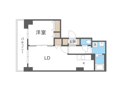 ティアラタワー中島倶楽部I(1LDK/4階)の間取り写真