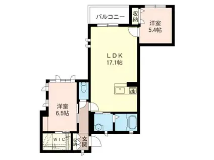 VOIE IACTEE ヴォワ ラクテ(2LDK/3階)の間取り写真