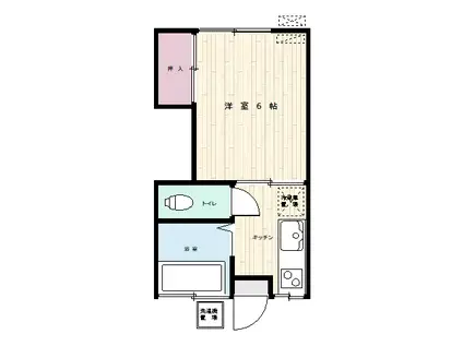 第1元町コーポ(1K/1階)の間取り写真