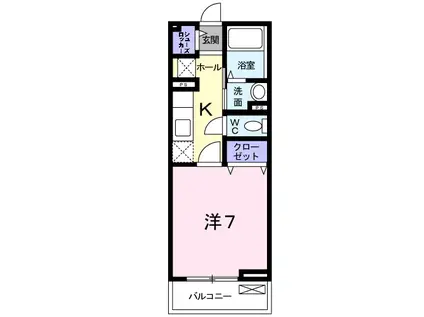 ＪＲ山陰本線 倉吉駅 バス乗車時間：10分 最寄りバス停で下車 徒歩3分 2階建 築17年(1K/2階)の間取り写真