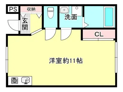 セルフィーユ守山(ワンルーム/3階)の間取り写真