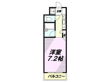 S-FORT八王子(1K/2階)の間取り写真