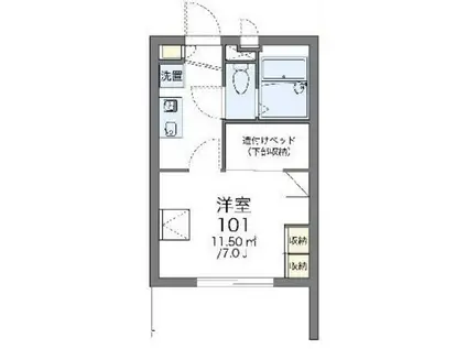 レオパレスさくらブリッサII(1K/2階)の間取り写真