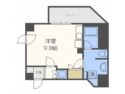 RIOVISTA(ワンルーム/5階)の間取り写真