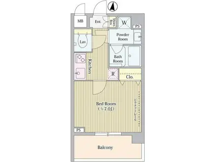 CASA DE PRATA(1K/1階)の間取り写真