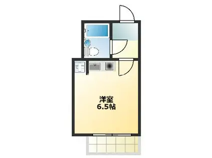 シャトー関本(ワンルーム/5階)の間取り写真