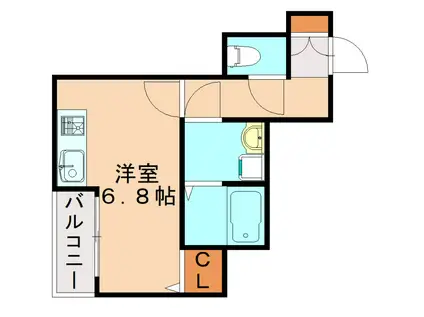 フォレスト光町(ワンルーム/1階)の間取り写真