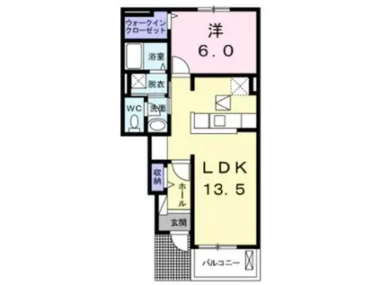 ROCK INN(1LDK/1階)の間取り写真