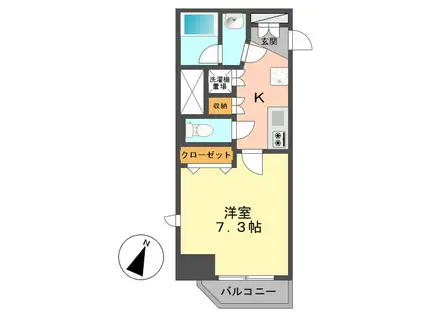 リファイズ小岩(1K/8階)の間取り写真