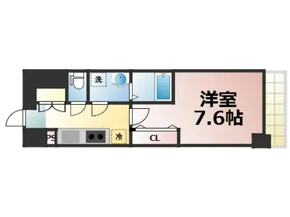 エグゼ大阪城(1K/11階)の間取り写真