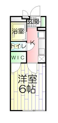 サニープレイス(1K/1階)の間取り写真