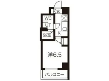 レグゼ川崎塚越(1K/5階)の間取り写真