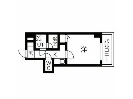 ファステート難波サウスベック(1K/8階)の間取り写真