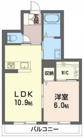 ステーブル レジデンス(1LDK/1階)の間取り写真