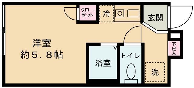 SARETEFELICI田園調布(ワンルーム/1階)の間取り写真