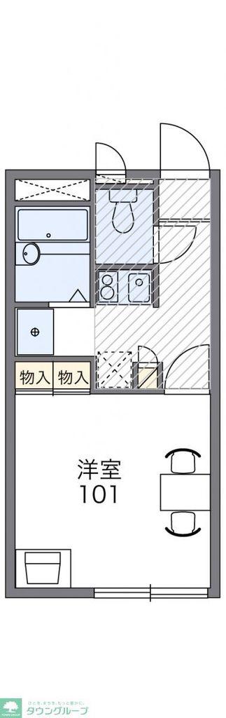レオパレスTOUGH(1K/2階)の間取り写真