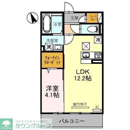 アリュール(1LDK/3階)の間取り写真