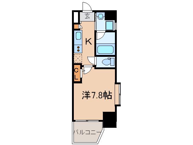 アールズタワー望が丘(1K/8階)の間取り写真