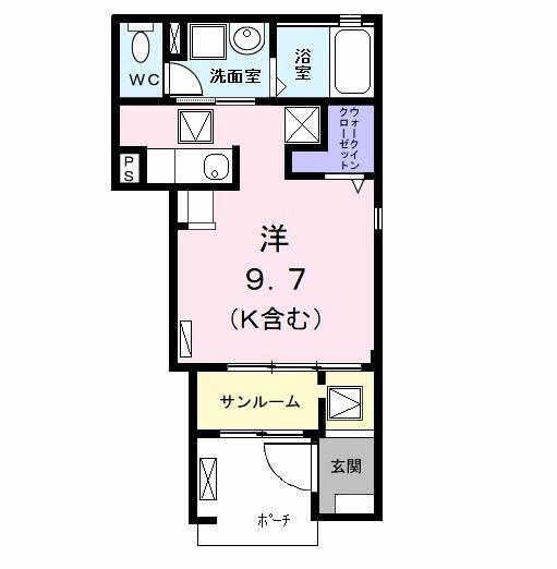 ネオ グレイス(ワンルーム/1階)の間取り写真