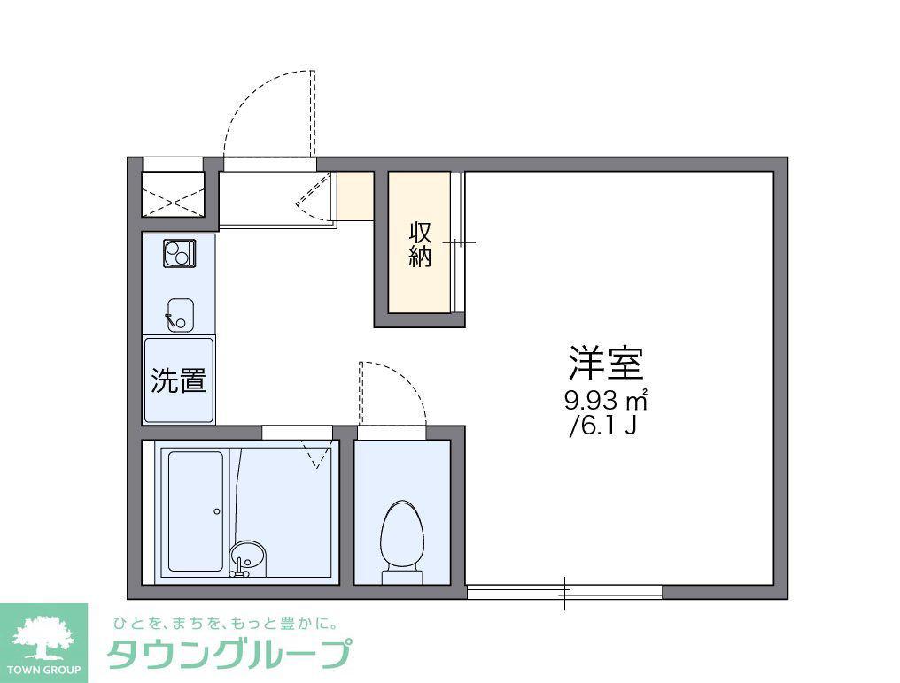 レオパレス篭山西(1K/1階)の間取り写真