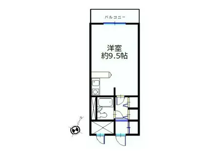 ライオンズプラザ平塚(ワンルーム/11階)の間取り写真