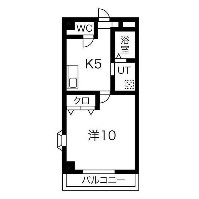 ASUKA(1K/1階)の間取り写真
