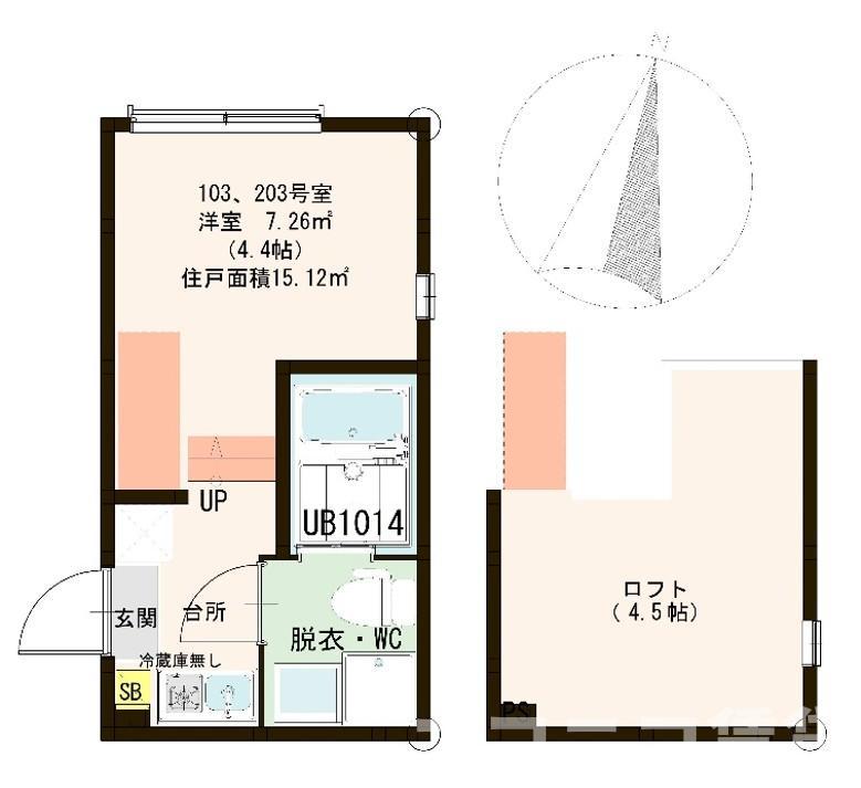 MY PLACE(ワンルーム/2階)の間取り写真