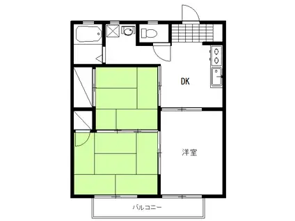 コーポ石坂(3DK/1階)の間取り写真