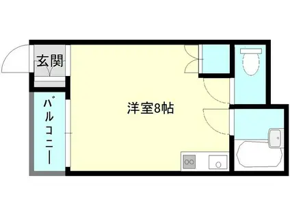 キューブ武庫川I(ワンルーム/3階)の間取り写真