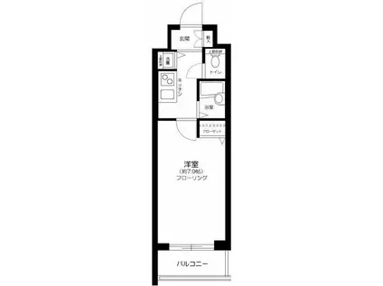 メインステージ野方駅前(1K/2階)の間取り写真