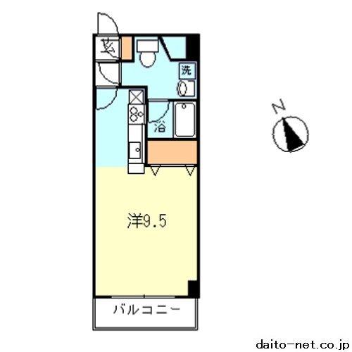 ハーベストヒルズ溝の口2(ワンルーム/7階)の間取り写真